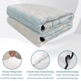 thumbnail image 4 of Twin Quilt Set 68''x86'', Blue Beige Farmhouse Lightweight Summer Bedspread Coverlet Set with 2 Pillow Shams, Vintage Wooden Striped Breathable All Season Quilt Bedding for Dorm/Bedroom, 4 of 9