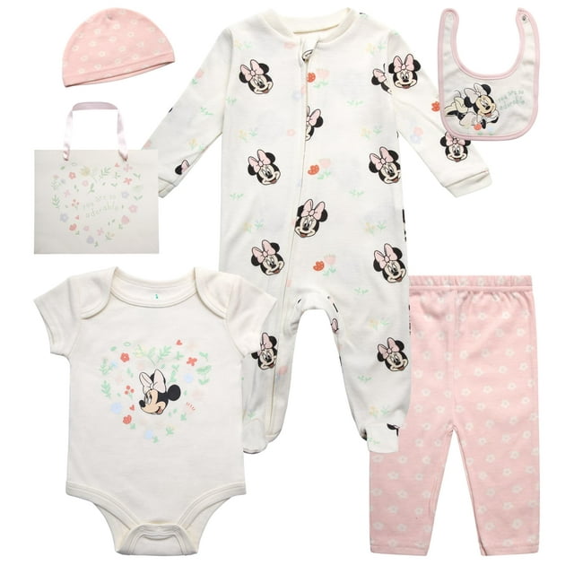 Set de Ropa para Bebé Disney Minnie Mouse 7 Piezas para Recién Nacidos 0-3 Meses