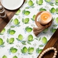 thumbnail image 3 of Green Lemons Table Runner 72 Inches, Summer Watercolor Blue Bow on Fruits Bed Runner Dresser Scarves Tabletop for Indoor Outdoor Parties/Ceremony/Banquet, 14" x 72", 3 of 9