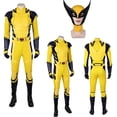 thumbnail image 2 of Máscara de Logan de lobo para adultos, disfraz de piscina para cosplay muerto, mono, guantes, cinturón, tocado para Halloween, traje de fiesta de carnaval, 2 of 5