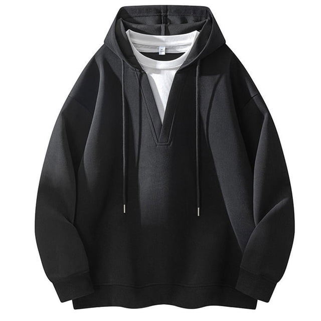 WILLBEST Sudadera con Capucha para Hombre, Jersey De Manga Larga, Ropa De Abrigo Informal De Moda para Uso Diario, Cómoda, Suave y Ligera, Top De Calle con Bolsillo XXGrande