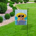 thumbnail image 5 of SKYSONIC Garden Flag Happy Puppy Resting in the Beach with Tropical Cocktail Double-Sided Printed Garden House Sports Flag 12x18in Polyester Decorative Flags for Courtyard Garden Flowerpot, 5 of 7