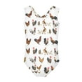 thumbnail image 2 of FOR U DESIGNS Chicken One Piece Swimsuit Teen Girls Casual Dancing Gymnastics Leotards Size 9-10T Breathable Beach Pool Outfits for Beach Swimming Pool, 2 of 8