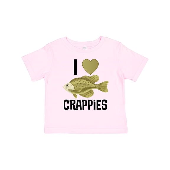 Inktastic Crappie Fishing I Love Crappies Boys or Girls Toddler T-Shirt