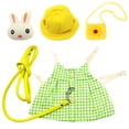 thumbnail image 1 of Conjunto De Vestido Para Mascotas Chaleco De Conejo Ropa De Disfraz Traje De Moda Diario Green_L Sunnimix Arnés para vestido de conejo, 1 of 7