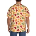 thumbnail image 3 of Naloa Autumn Maple Leaves Men's Loose Fit Cuban Collar Short-Sleeve Shirt, Hawaiian Shirts, Mens Shirts Casual for Everyday Wear Outings-4X-Large, 3 of 5