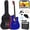 Dark Blue, variant on Best Choice Products Beginner Acoustic Electric Guitar Starter Set 41in w/ Wood Cutaway Design, Gig Bag - Natural