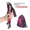thumbnail image 4 of Mountaineering staff aluminum alloy folding ultra-light short telescopic outdoor hand long hiking crutches walking staff-red, 4 of 6