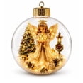 thumbnail image 5 of Fountwell Glowing Christmas Story Ornament 3.15in LED Light Up Holiday Ball for Tree Mantel, 5 of 5
