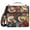 Colorful Hats Flowers, variant on 3 Ring Zipper Binder with Shoulder Strap Waterproof Trapper Keeper 1.5 Inch D-Ring 500 Sheets Capacity Truck Highland Cow Flower