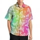 thumbnail image 5 of Camisas de verano para hombre, blusas con estampado de mariposas en 3D, camisas informales de manga corta de gran tamaño para playa, camisas holgadas con botones para hombre, 5 of 5