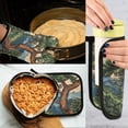 thumbnail image 5 of Yayeee Oven Mitts and Pot Holder Set of 4 Heat Resistant Kitchen Gloves Baking Hot Pad, Retro Pine Tree, 5 of 5