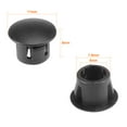 thumbnail image 2 of 10pcs  7.8mm x 8mm Black Nylon Round Snap Locking Panel Hole Cover, 2 of 3