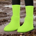 thumbnail image 6 of Reusable Waterproof Shoe Covers, Friction High Top Snow Boots, Galoshes Overshoes for Outdoor, Cycling, Camping, Fishing, Sturdy, Durables and Easys to Clean(Green), 6 of 6
