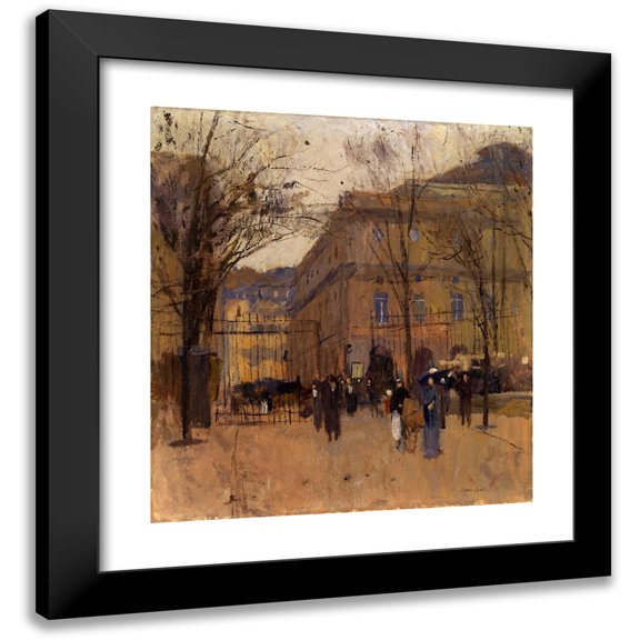 Frank Edwin Scott 12x13 Black Modern Framed Museum Art Print Titled - Lity of Ledeon on Luxembourg (ca 1911)