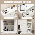 thumbnail image 4 of Topbuy Bathroom Storage Cabinet Floor Cabinet w/ 1 Slide-Out Drawer 2 Doors & 3 Open Shelves 1 Adjustable Shelf, 4 of 7
