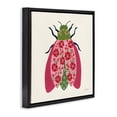 thumbnail image 4 of Stupell Industries Pink & Green Blooming Beetle Insects Painting Black Floater Framed Canvas Art Print Wall Art, 18 x 18, 4 of 10