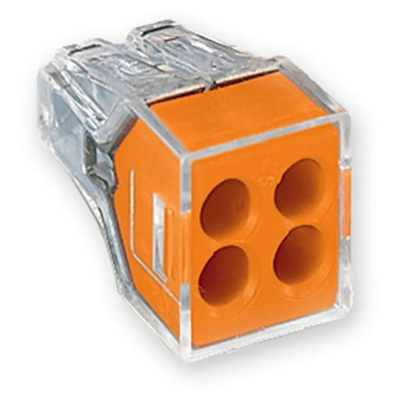 WAGO 773-104 4-Conductor PUSH WIRE® Connectors for Junction Boxes - 500 PK