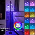 thumbnail image 4 of Crystal Floor Lamp with Wireless Rechargeable RGB Bulb, 15 Color Modes, Remote-Controlled Standing Light for Bedroom and Living Room, 4 of 11