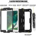thumbnail image 4 of Timoom iPad 6th/5th Generation Case [Full-Body] & [Shock Proof] Hybrid Armor Protective Case with 360 Rotating Stand & Strap for iPad 9.7 2017 2018 / iPad Air 2 / iPad Pro 9.7 - Black, 4 of 6