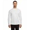 thumbnail image 3 of UltraClub mens Cool & Dry Sport Long-Sleeve Performance Interlock Tee(8422)-WHITE-XL, 3 of 3