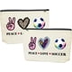 thumbnail image 1 of Bolsa de viaje portátil para cosméticos, bolsa de maquillaje de fútbol, ​​estuche para lápices de 7 x 10 pulgadas, bolsa de lona de polialgodón, organizador de artículos de tocador con cremallera, 1 of 6