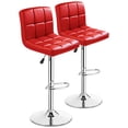 thumbnail image 2 of Patiojoy Tabourets de Bar Pivotants Réglables Modernes Carrés en Cuir PU, Ensemble de 2, 2 of 5