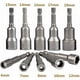 thumbnail image 3 of Desiderio - Juego de 10 destornilladores de 6 a 19 mm, adaptador de puntas hexagonales para destornillador de tuercas para taladro manual, destornillador eléctrico, llave de tubo (acero al cromo, 3 of 5