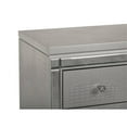 thumbnail image 2 of Maklaine Transitional Solid Wood 3-Drawer Nightstand in Silver, 2 of 5