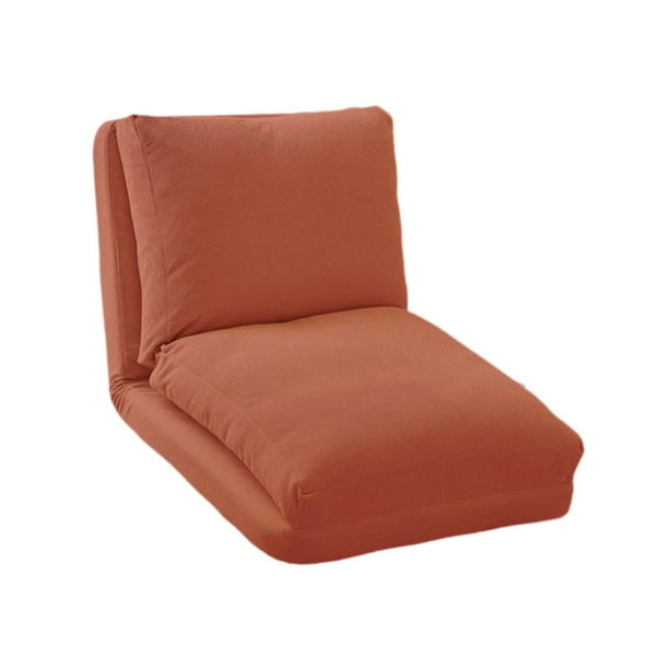 Sofá Cama Plegable, Sofá Multifuncional, Sofá Tapizado, Sillón, Color Naranja, 1 Plaza