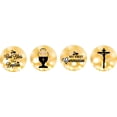 thumbnail image 2 of Darling Souvenir DIY Sacrament Baptism Theme&nbsp;Stickers chocolate&nbsp;Candy Labels 190 Pcs-Golden, 2 of 2