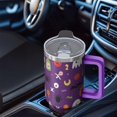 thumbnail image 7 of 40oz Halloween Insulated Travel Mug, Stainless Steel Tumbler with Handle and Straw – Keeps Beverages at the Perfect Temperature, Ideal for Fall Sips, Perfect for Women and Girls During Spooky Season., 7 of 7