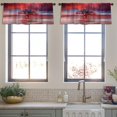 thumbnail image 3 of LALILO Kitchen Curtain Valance Beautiful Landscape Sunset Rod Pocket Window Curtain 52"x 18" Set of 2, 3 of 5
