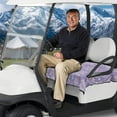 thumbnail image 3 of Yuyamidu Christmas Golf Cart Seat Covers 2 Passenger, Snowflake Golf Cart Seat Covers Purple Flannel Gof Cart Seat Blanket Club Car Accessories, 3 of 8