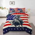 thumbnail image 2 of Erosebridal American Flag Comforter Sets Full Size, Western Cowboy Comforters & Duvets, Cow Animal Decor, Reversible, 2 of 7