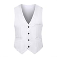thumbnail image 1 of Chaleco de traje ajustado para hombre Chaleco informal formal Chaleco de un solo pecho, 1 of 2