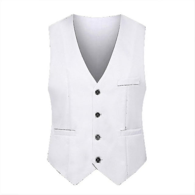 Chaleco de traje ajustado para hombre Chaleco informal formal Chaleco de un solo pecho