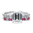 thumbnail image 2 of BERRICLE Sterling Silver Vintage Inspired Art Deco Wedding Engagement Rings 2.1 Carat Cubic Zirconia CZ Solitaire Ring Set for Women, Rhodium Plated Size 7, 2 of 13