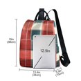 thumbnail image 3 of FORMRS Women's Travel Backpack Purse Anti-Theft Hidden Pockets Casual Shoulder Bag, Vibrant Red Tartan Pattern, 3 of 7