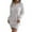 White, variant on Women's Sweater Dress Knit Dress Cold Shoulder Hollow Out Collar Long Sleeve Pullover Winter Dress for Casual,Blue,L