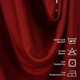 thumbnail image 3 of 3S Brother's Home Decorative Burgundy Curtains Extra Wide Extra Long Luxury Colors Linen Look Custom Made 5-25 Feet Made in Turkey Hang Back Tab ( 1 Panel ) Home Décor (52"Wx168"L), 3 of 6