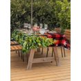 thumbnail image 2 of Outdoor Tablecloth with Umbrella Hole and Zipper, Christmas Snowflakes Rectangle Table Cloth 52x70 Inch Waterproof Tablecloth, Xmas Winter Green Pine Trees Red Buffalo Plaid Picnic Table Cover, 2 of 7