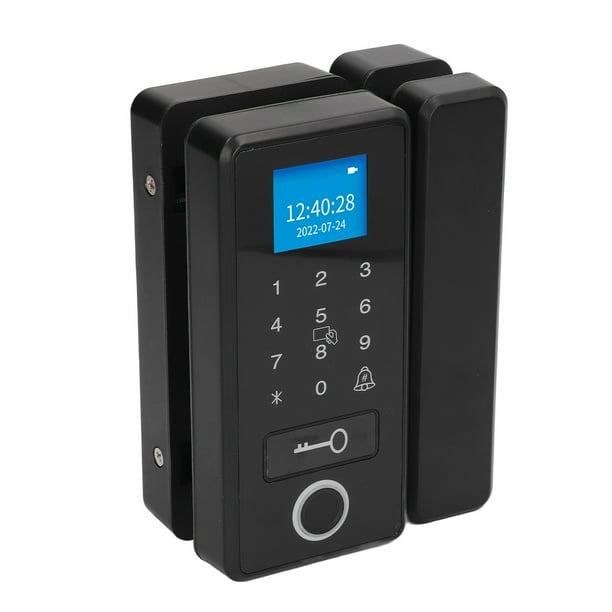 Fingerprint Glass Door Lock, Smart Entry Door Lock Safe Low Battery