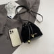thumbnail image 5 of Bolso Mano Tipo Cubo para Mujer Hobo Gamuza Con Cordón Viajes, 5 of 9