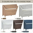 thumbnail image 5 of Atumon Storage Bench, Clamshell Entryway Bench, Shoe Bench with Hidden Storage, Wood Storage Cabinet with Removable Cushions and Backrest, Storage Bench Furniture for Entryway Hallway, White, 5 of 10