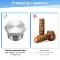thumbnail image 4 of 2-Pack Outer Hex Head Thread Pipe Plug Fitting, 1/2 NPT Male 304 Stainless Steel Solid Thread Bung Plug with Sealing Ring, 4 of 6
