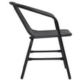 thumbnail image 3 of vidaXL Garden Chairs 4 pcs Plastic Rattan and Steel 110 kg, 3 of 5