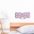 thumbnail image 2 of 3d Led Digital 12/24 Hour Display Wall Snooze Alarm Clock Home Living Room Decor - Jxlgv, 2 of 5