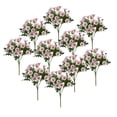 thumbnail image 1 of 10 ramos de flores artificiales para exteriores, adornos florales resistentes para bodas Rosa, 1 of 9