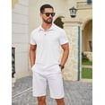 thumbnail image 5 of COOFANDY Men's Zipper Polo Shirt Casual Knit Short Sleeve Polo T Shirt Classic Fit Shirts, 5 of 6